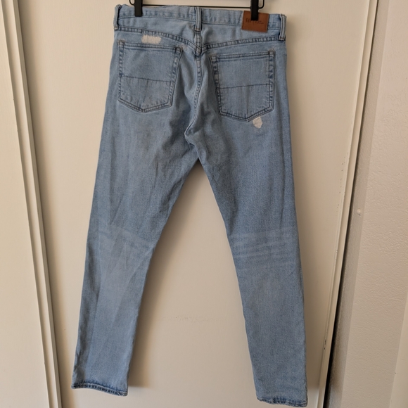 GAP Mens 31x32 Cone Denim Jeans Distressed Slim Casual Streetwear Classic - Picture 5 of 8